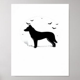 Canaan Dog – Halloween Moon Silhouette Classic T-S Poster