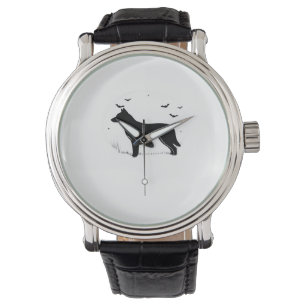 Canaan Dog – Halloween Moon Silhouette Classic T-S Watch