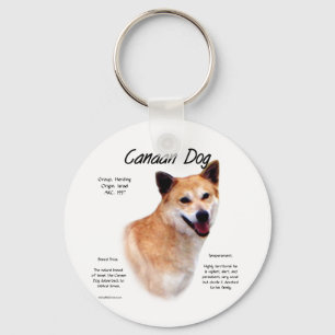 Canaan Dog History Design Key Ring
