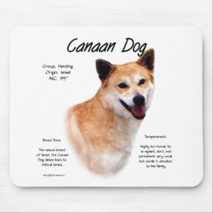 Canaan Dog History Design Mouse Pad