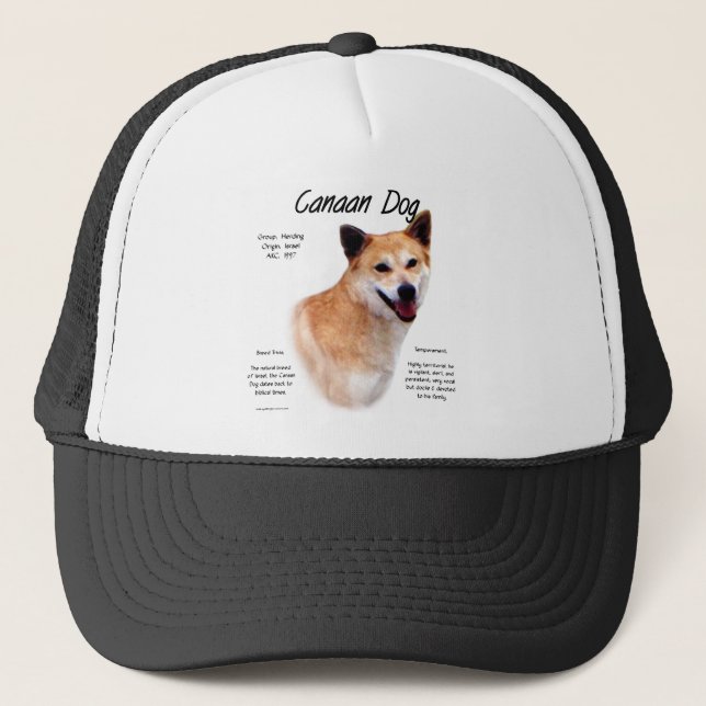 Canaan Dog History Design Trucker Hat (Front)