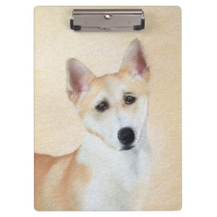 Canaan Dog Painting - Cute Original Dog Art Clipboard