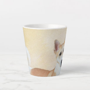 Canaan Dog Painting - Cute Original Dog Art Latte Mug
