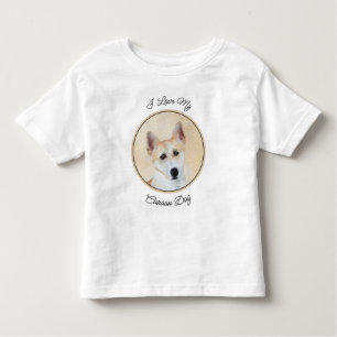 Canaan Dog Painting - Cute Original Dog Art Toddler T-Shirt