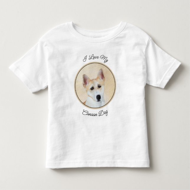 Canaan Dog Painting - Cute Original Dog Art Toddler T-Shirt (Front)