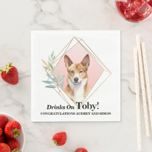 Canaan Dog Wedding Napkins With Photo