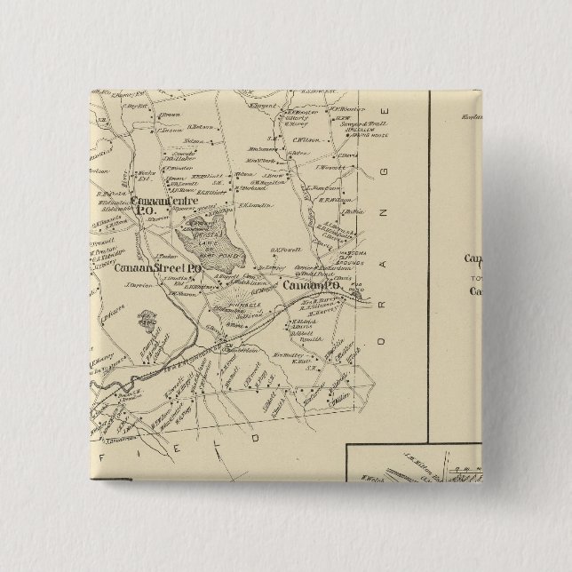 Canaan, Grafton Co 15 Cm Square Badge (Front)