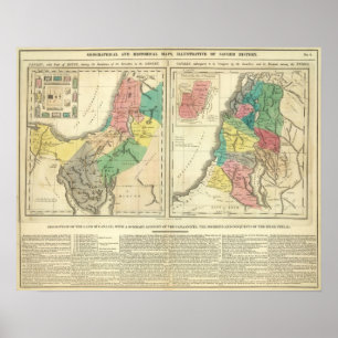 Canaan - Israel Atlas Map Poster