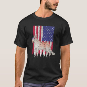 Canaan Patriotic Dog USA Pride American Flag T-Shirt