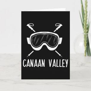 Canaan Valley Ski Skier Skiing Goggles Winter Vaca Card
