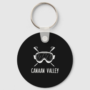Canaan Valley Ski Skier Skiing Goggles Winter Vaca Key Ring