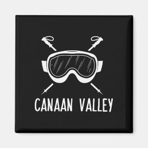 Canaan Valley Ski Skier Skiing Goggles Winter Vaca Magnet