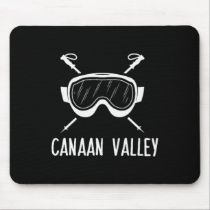 Canaan Valley Ski Skier Skiing Goggles Winter Vaca Mouse Pad