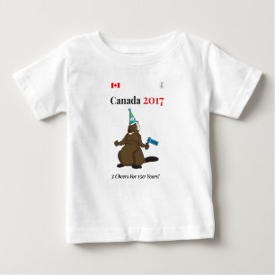 Canada 150 in 2017 Beaver Party 3 Cheers Baby T-Shirt
