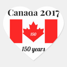 Canada 150 in 2017 Heart Flag