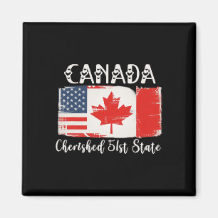 Canada 51st State Funny Trump President  Magnet