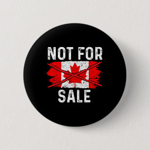 Canada 51st State Not For Sale 2025 Trump Retro Vi 6 Cm Round Badge