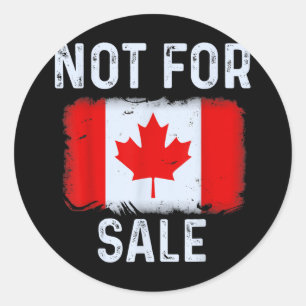 Canada 51st State Not For Sale 2025 Trump Retro Vi Classic Round Sticker