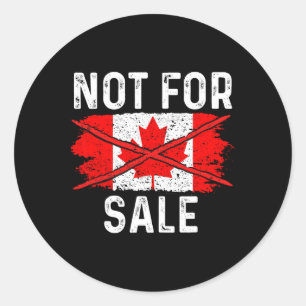 Canada 51st State Not For Sale 2025 Trump Retro Vi Classic Round Sticker