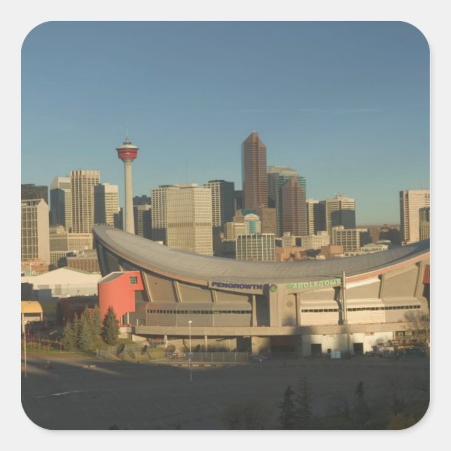 Canada, Alberta, Calgary: City Skyline from 3 Square Sticker (Front)