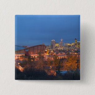 Canada, Alberta, Calgary: City Skyline from 4 15 Cm Square Badge