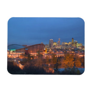 Canada, Alberta, Calgary: City Skyline from 4 Magnet