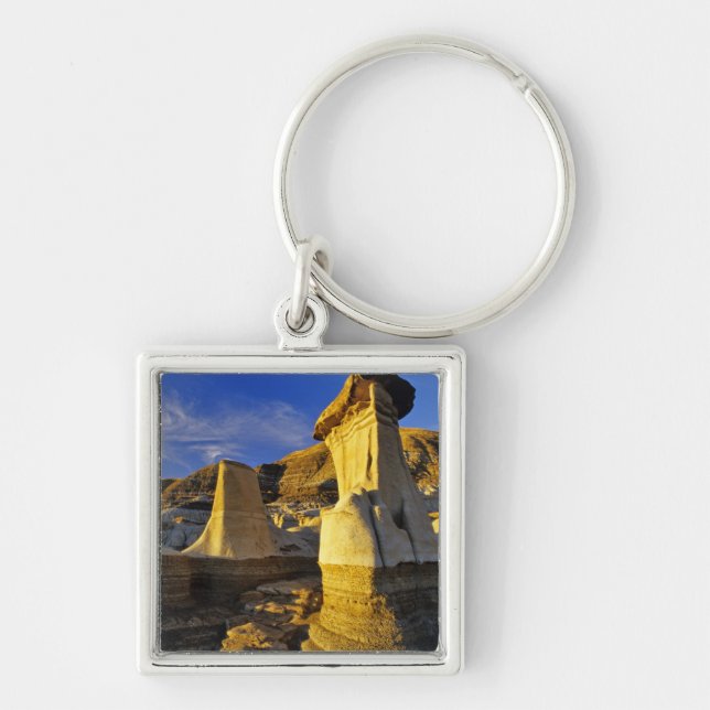 Canada, Alberta, Drumheller. Hoodoos. Key Ring (Front)