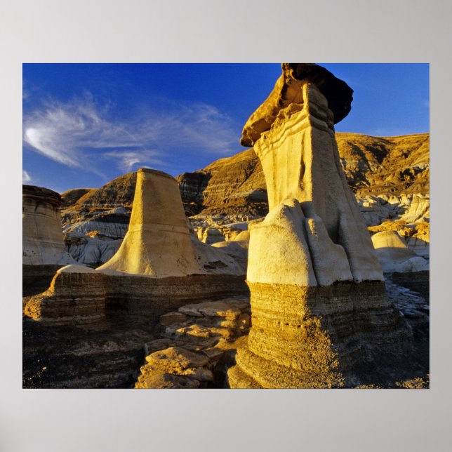 Canada, Alberta, Drumheller. Hoodoos. Poster (Front)