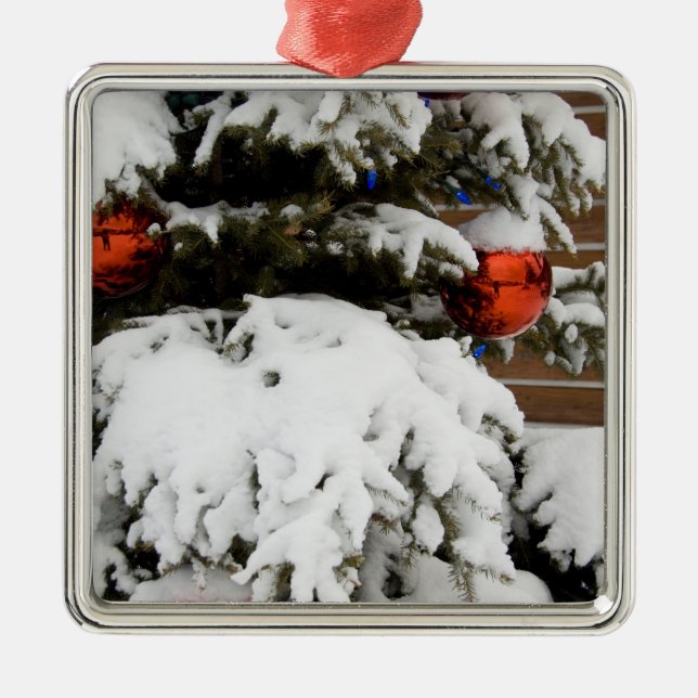 Canada, Alberta, Jasper, Jasper NP. Fairmont 2 Metal Ornament (Front)