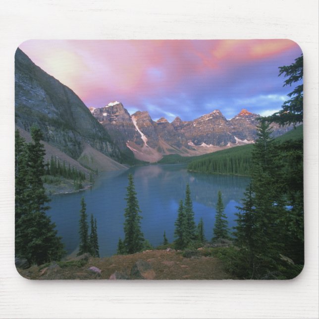 Canada, Alberta, Lake Moraine at Dawn, Banff Mouse Pad (Front)