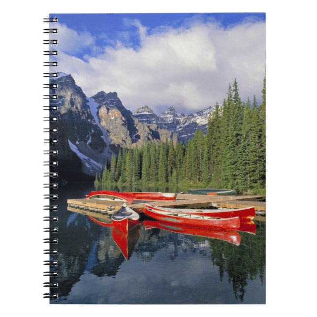 Canada, Alberta, Moraine Lake. The glassy Notebook (Front)