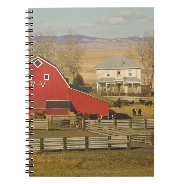 Canada, Alberta, Pincher Creek: Red Barn & Ranch Notebook (Front)