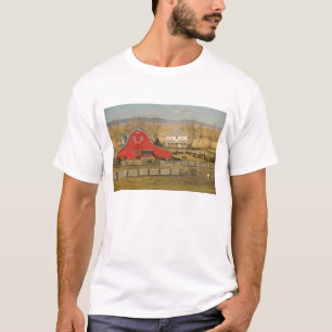 Canada, Alberta, Pincher Creek: Red Barn & Ranch T-Shirt