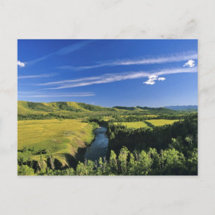 Canada, Alberta, The Highwood River Along the Postcard