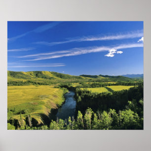 Canada, Alberta, The Highwood River Along the Poster