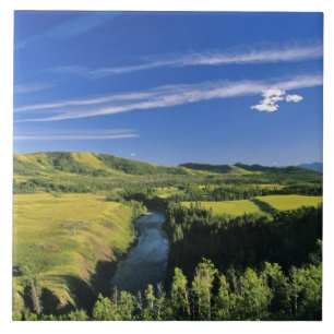 Canada, Alberta, The Highwood River Along the Tile