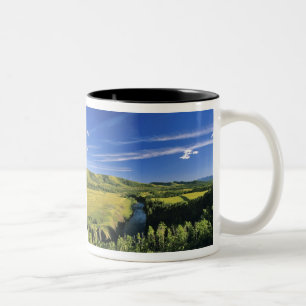 Canada, Alberta, The Highwood River Along the Two-Tone Coffee Mug