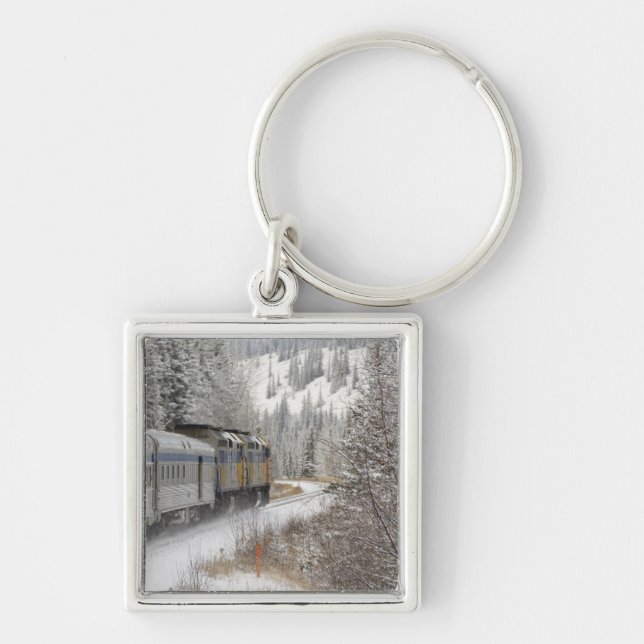 Canada, Alberta. VIA Rail Snow Train between Key Ring (Front)