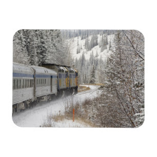 Canada, Alberta. VIA Rail Snow Train between Magnet