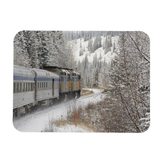 Canada, Alberta. VIA Rail Snow Train between Magnet (Horizontal)