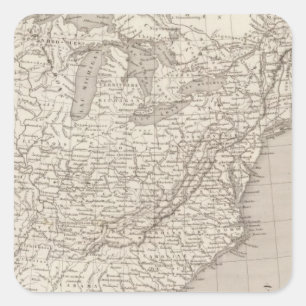 Canada and the United States Square Sticker