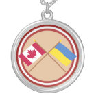 Canada and Ukraine Crossed Flags