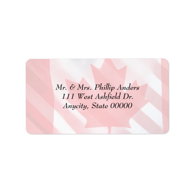 Canada and USA flags fade Label (Front)
