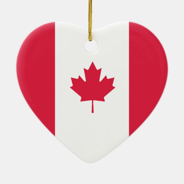 Canada & Australia Flag Heart Ornament (Back)