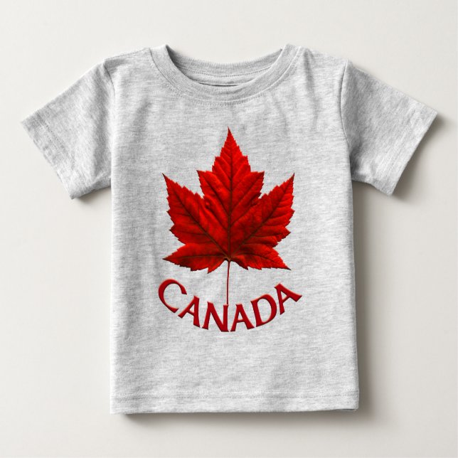 Canada Baby T-shirts Canada Maple Leaf Baby Shirt (Front)
