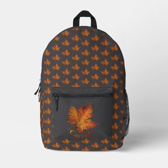 Canada Backpack Canada Maple Leaf Bag Customizable (Front)