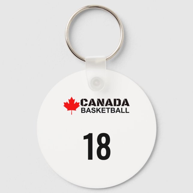 Canada Basketball Number 18 Design Gift Idea  Key Ring (Front)