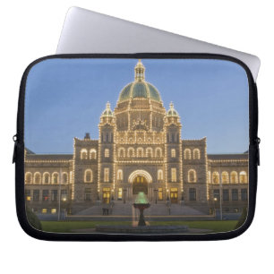 Canada, BC, Victoria, BC Legislature Building at Laptop Sleeve