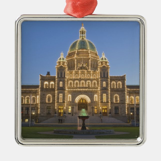 Canada, BC, Victoria, BC Legislature Building at Metal Ornament (Front)