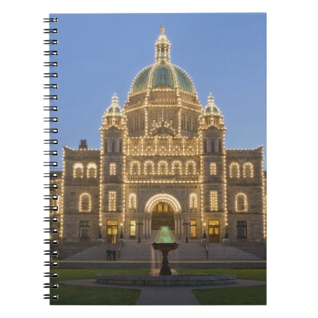 Canada, BC, Victoria, BC Legislature Building at Notebook (Front)
